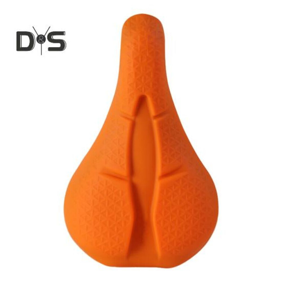 (orange) Bike Seat Cover Ultralight Breathable Elastic Silicone Shock Absorbing MTB Road Mountain Cycling Bicycle Saddle Cushion Bicycle Accessories