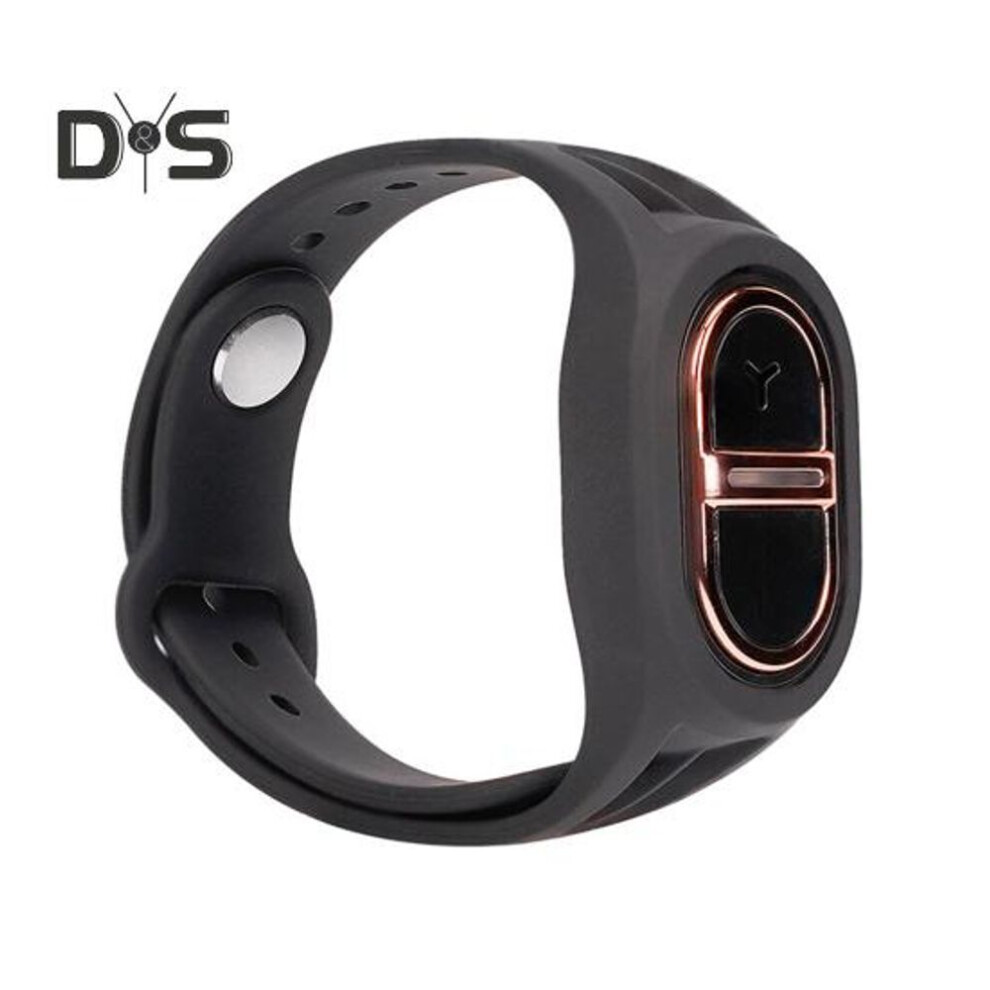 (black) Electronic Ultrasonic Repellent Bracelet Deet Free Rechargeable Portable Waterproof Outdoor Hiking Traveling Adults Kids Repellent Silicone Wristband