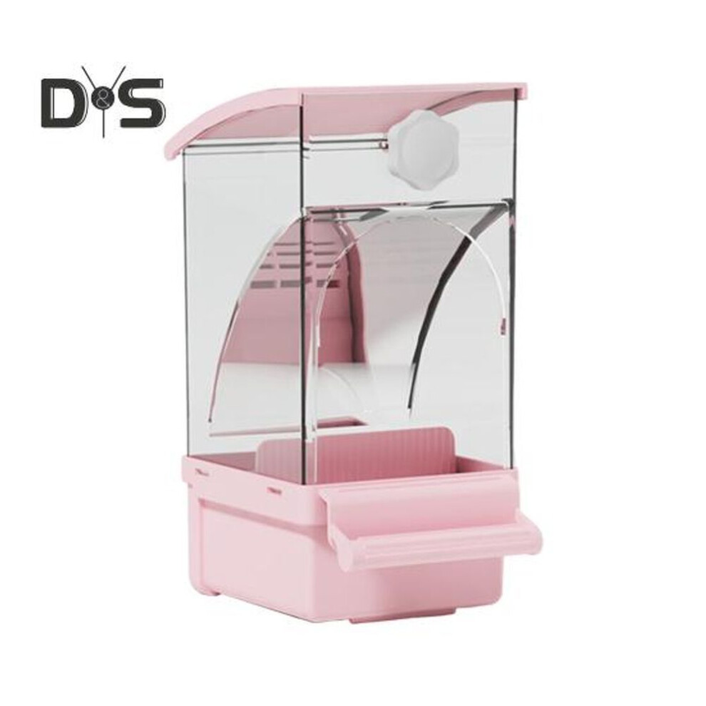 (pink) Bird Feeder Transparent Design Large Capacity Weather-resistant Dustproof Easy to Install Hummingbird Feeder