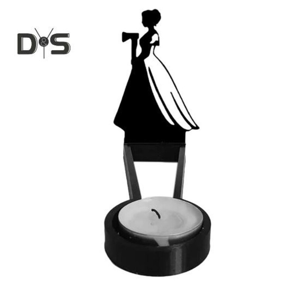 (as the picture, A) Halloween Horror Candle Holder Women Crow Skull Candle Shadow Caster Decoration Votive Tealight Candle Stand Candlestick Table Centerpiece