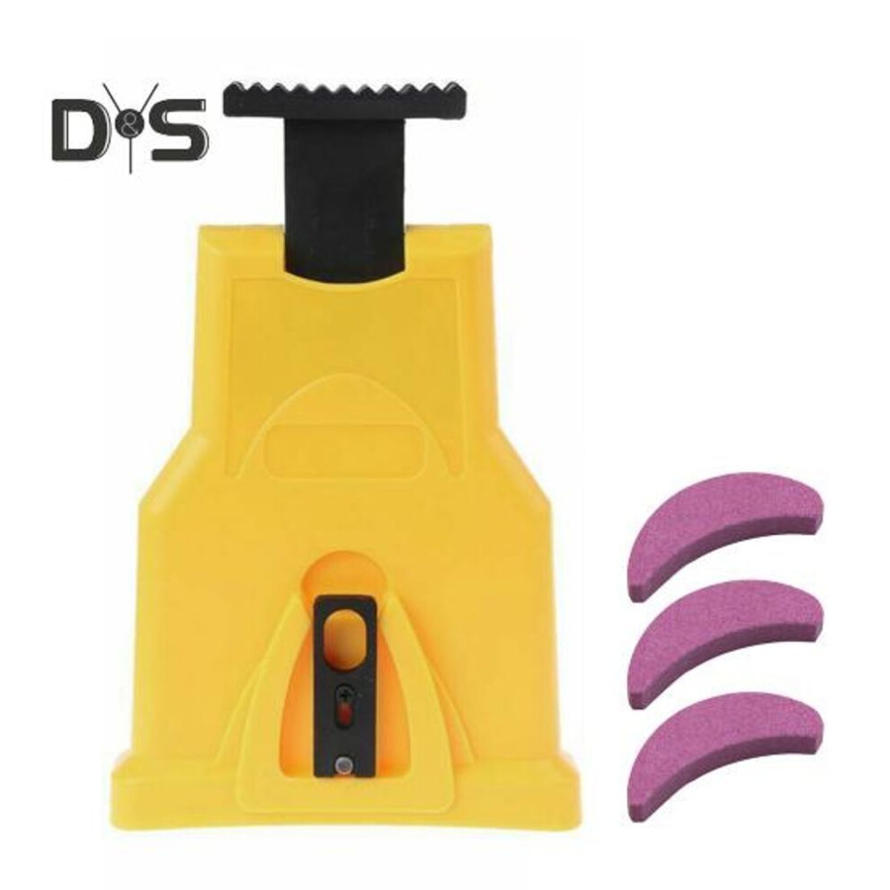 (yellow, 1 Set) Chain Saw Sharpener Fast Sharpening Universal Design Compact Size Portable Easy To Use Chainsaw Teeth Sharpener