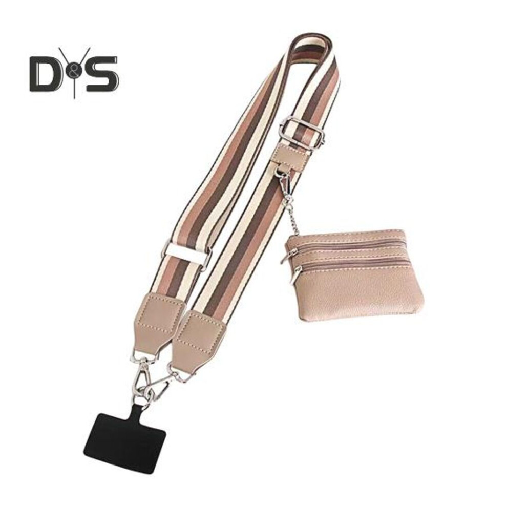 (as the picture, E) Mobile Phone Strap With Small Zippered Pouch Mini Card Holder Ethnic Style Detachable Phone Wrist Strap Adjustable Length Clip And Go Cellphone