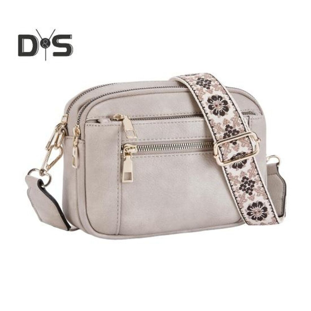 (as the picture, Grey) Women's Crossbody Bag Faux Leather Small Shoulder Bag With Adjustable Strap Crossbody Purse For Daily Travel Commute