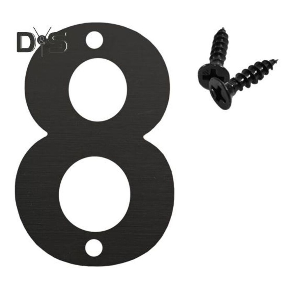 (as the picture, 7.5cm I) Stainless Steel House Number 0-9 Apartment Farmhouse High Visibility Outside Front Door Enhance Mailbox Number Floating Address Number Decoration