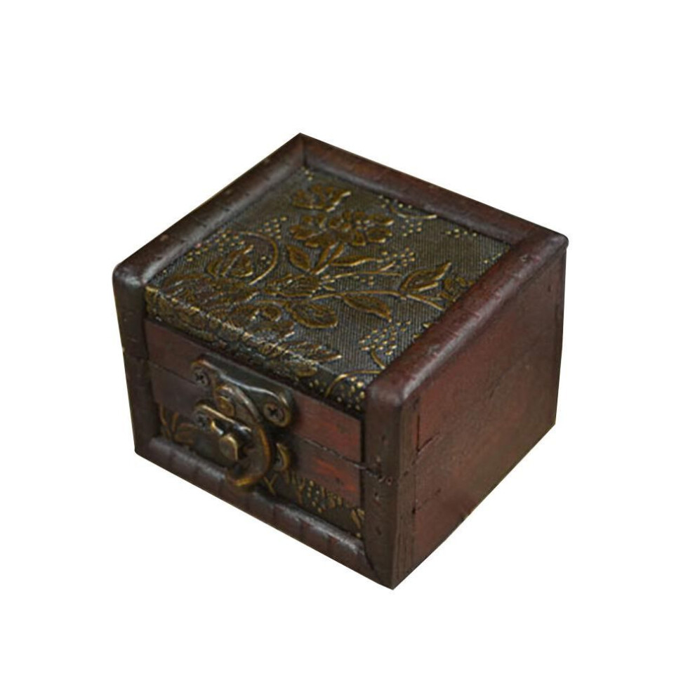 Wild Bluebell Small Wooden Lock Jewelry Holder Necklace Bracelet Storage Gift Box