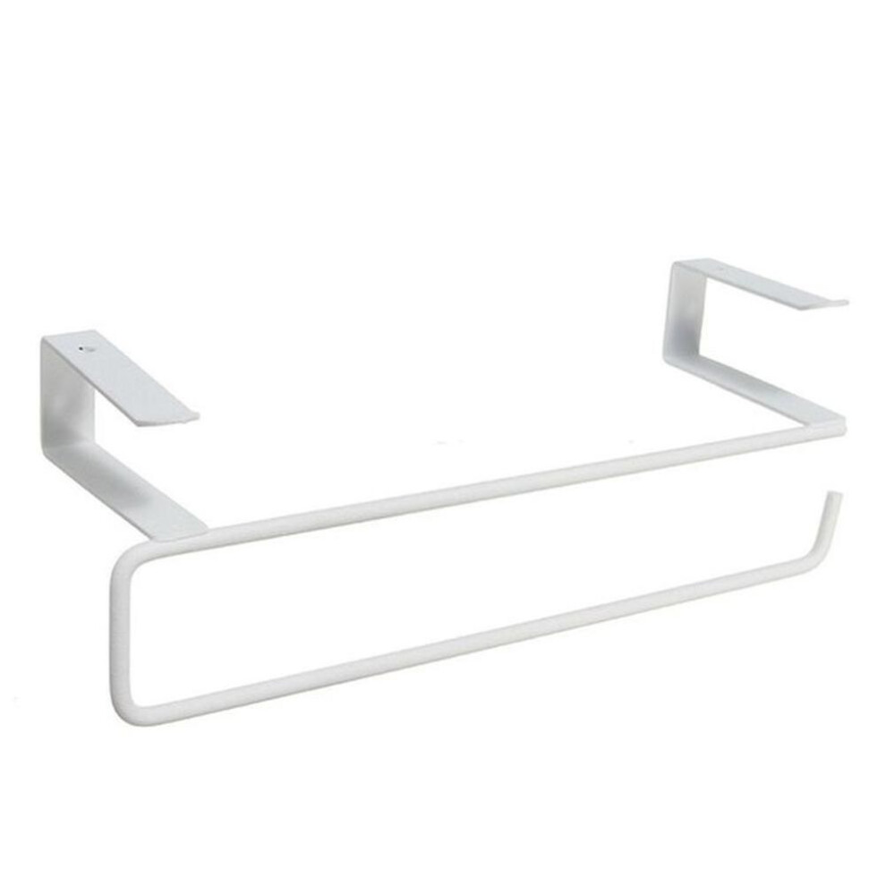 (white) Wild Bluebell Kitchen Cabinet Door Drawer Roll Paper Towel Rack Holder Rail Hanger