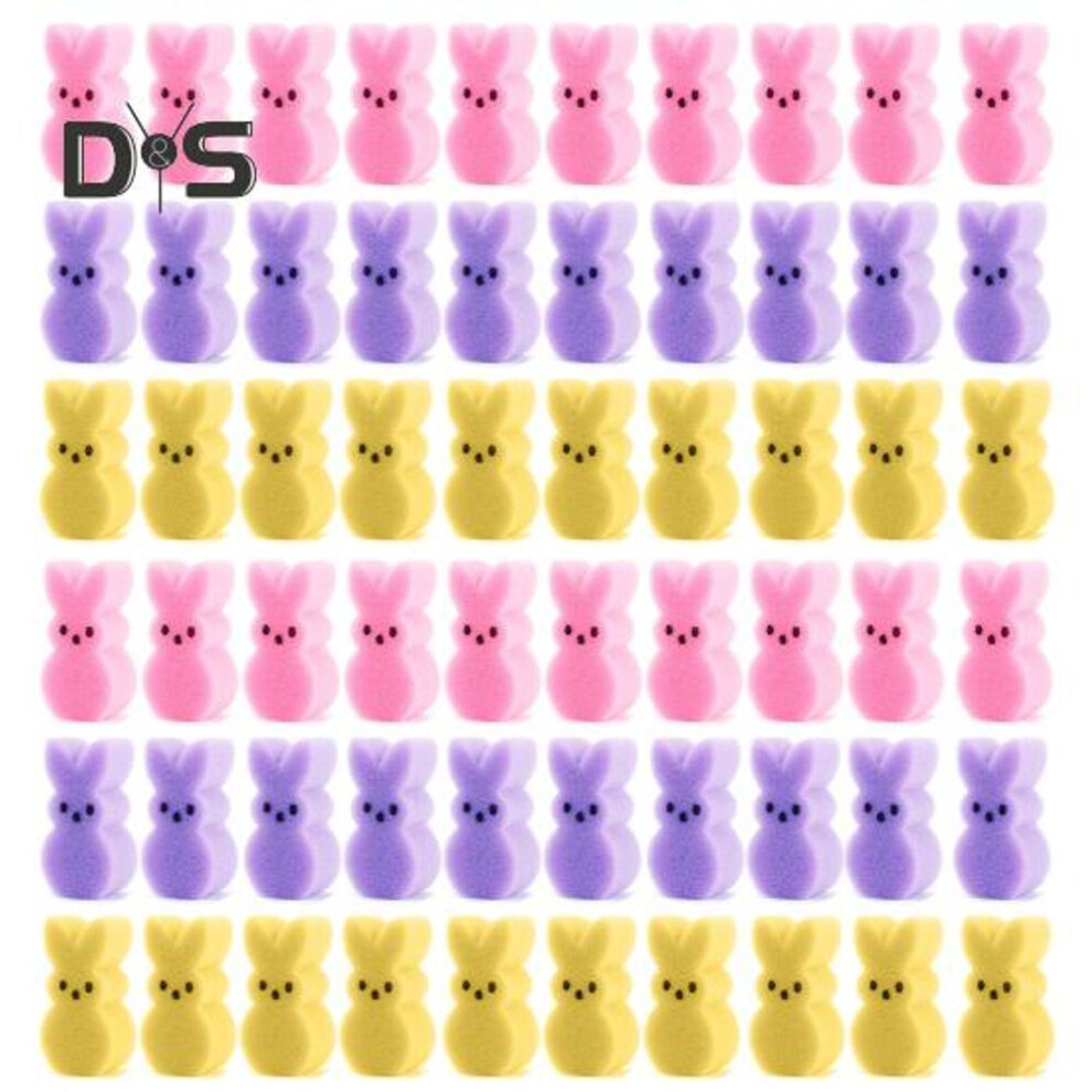 (multicolor, 60pcs) 30/60 Pcs Easter Bunny Vase Filler Sponge Rabbit Decorations Mini Rabbit Decor for Vase Easter Basket Spring Home Party Table