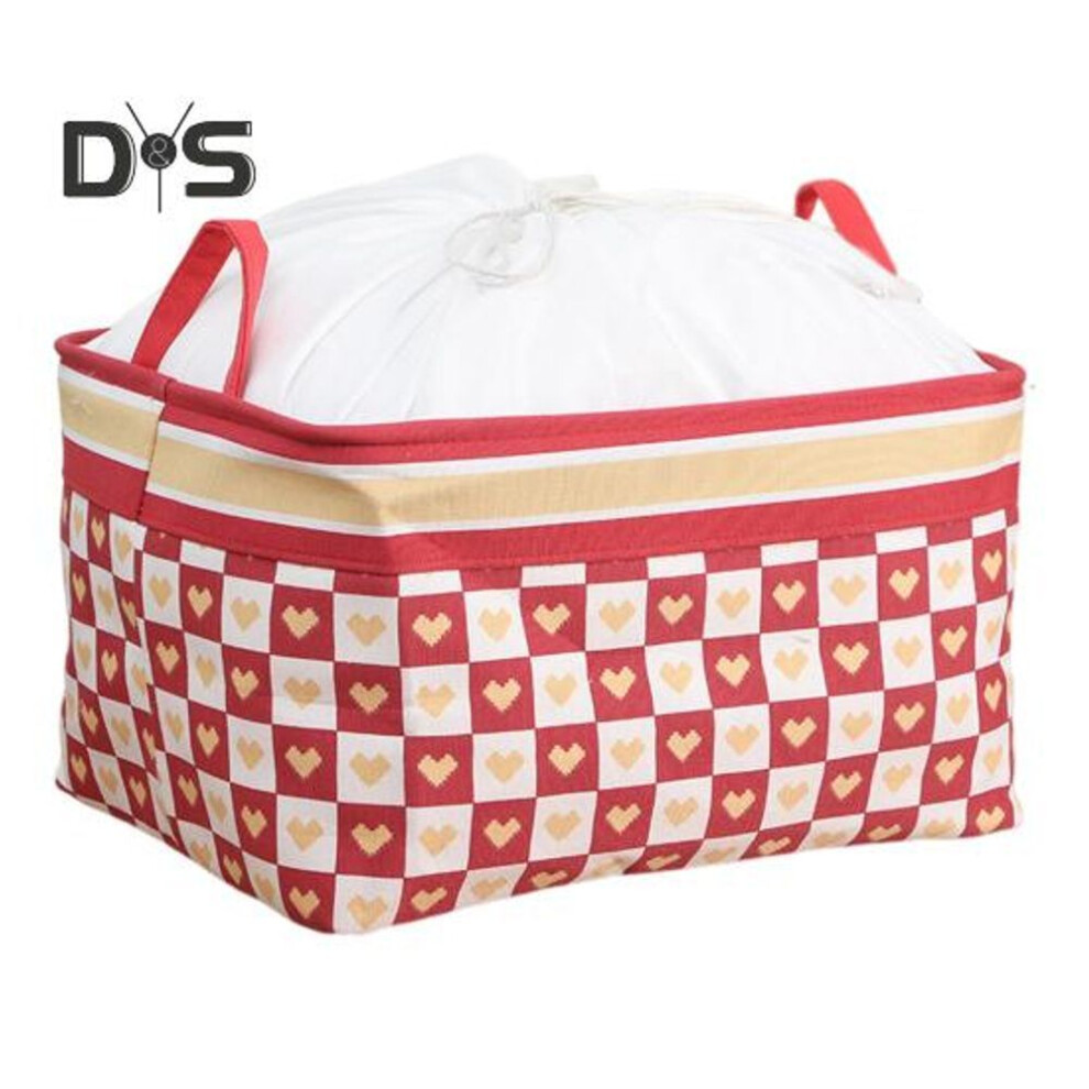 (red, XL) Foldable Storage Basket Multi-Functional Organizer with Reinforced Handles Large Capacity Toys Storage Bin Clothes Laundry Basket