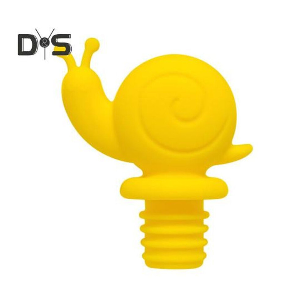 (light yellow) Snail Wine Bottle Stopper 3D Design Air-tight Wine Cork Food-grade Silicone Wine Beer Glass Bottle Sealer Stoppers Red Wine Preservation Accessory