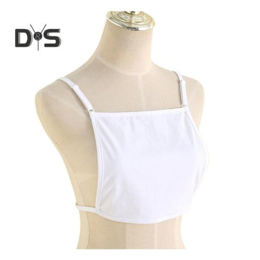 (white) Women Anti-exposure Chest Wrap Backless Invisible Mock Camisole Bra Wrapped Chest Overlay Modesty Panel Vest Women Cleavage Cover Camisole Underwear