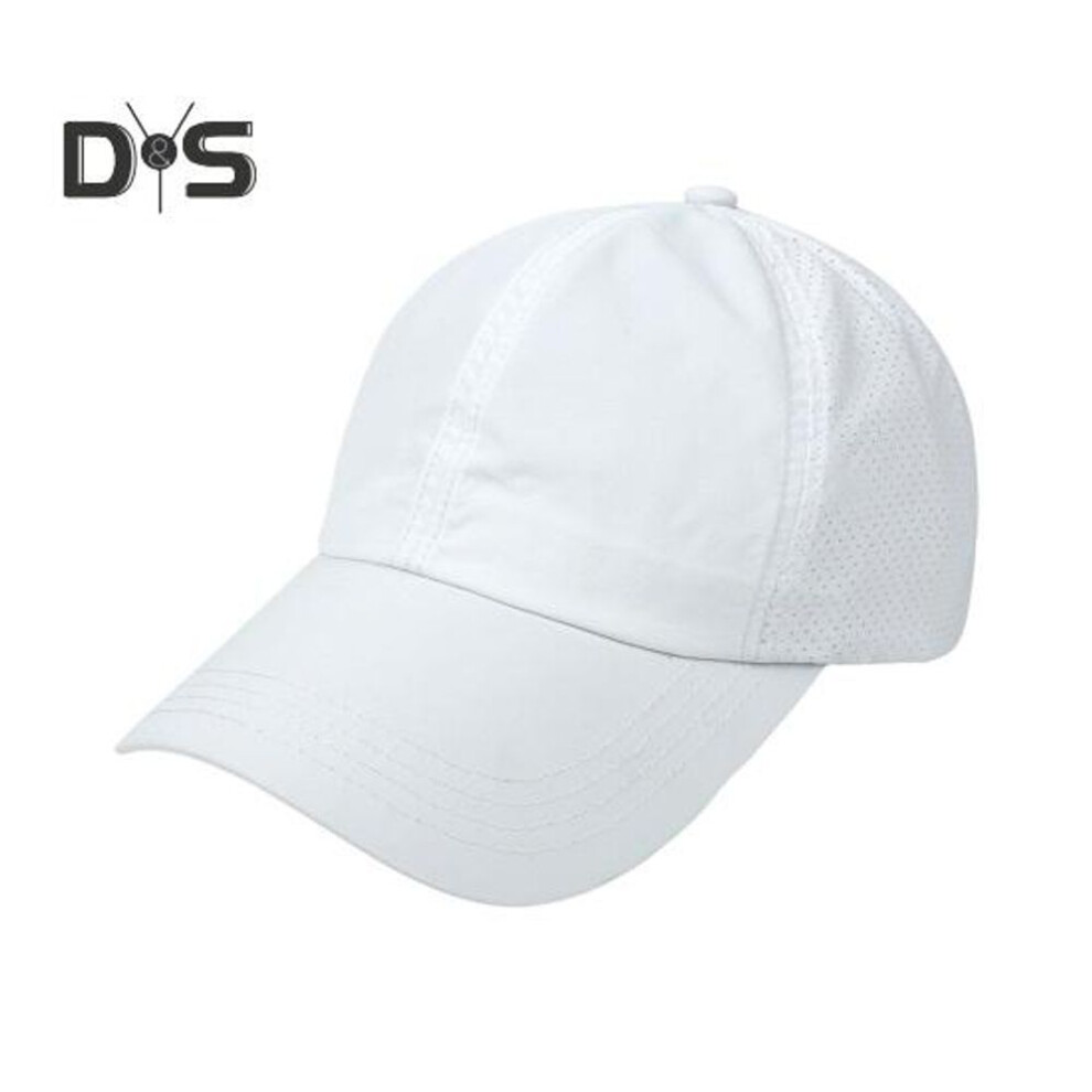 (white) Unisex Baseball Cap Sun Protection Hollow Out Adjustable Circumference Anti-uv Solid Color Cross Ponytail Hole Dome Hiking Traveling Shopping Cap