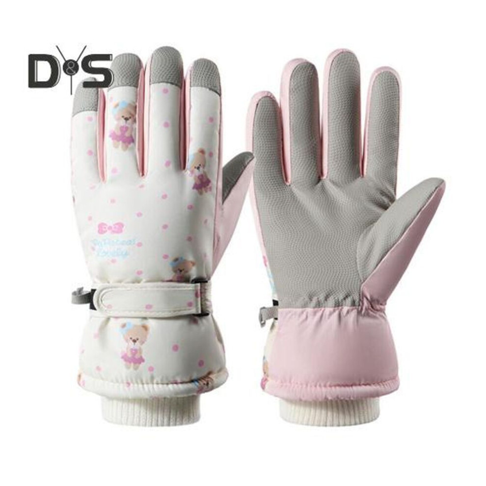 Winter Gloves Thick Velvet Warm Snow Gloves Cold Weather Windproof Thermal Gloves for Skiing Running Cycling Hiking Outdoor Work