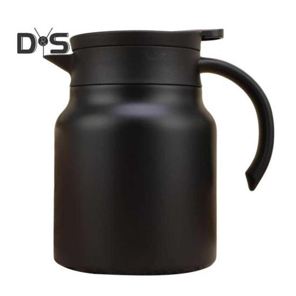 (black, 1000ML) Tea Thermal Pot 1000ml Stainless Steel Insulated Teapot With Infuser Lid Detachable Filter V-shaped Spout Coffee Pot Thermal Carafe For Home Kitchen