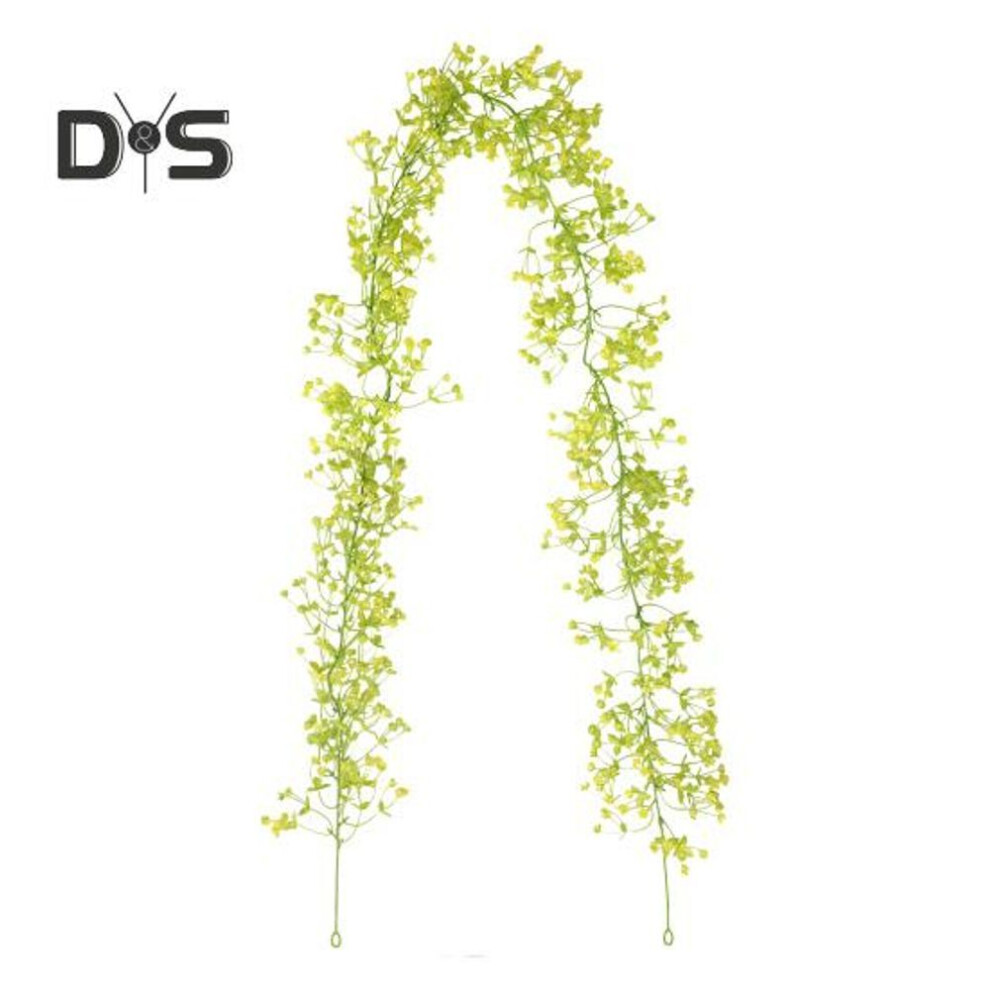 (yellow) Simulated Flower Vine Plant Artificial Ivy Vines Kit With Green Leaves Fake Hanging Plants Silk Garland For Home Wall Wedding