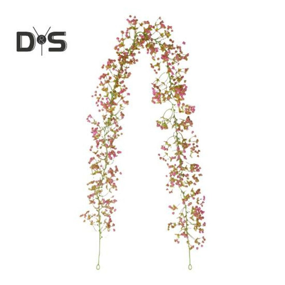 (rose red) Simulated Flower Vine Plant Artificial Ivy Vines Kit With Green Leaves Fake Hanging Plants Silk Garland For Home Wall Wedding