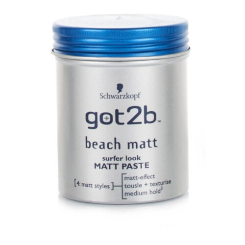 Schwarzkopf Schwarzkopf Got2b Beach Matt Surfer Look Matt Paste 100ml 2