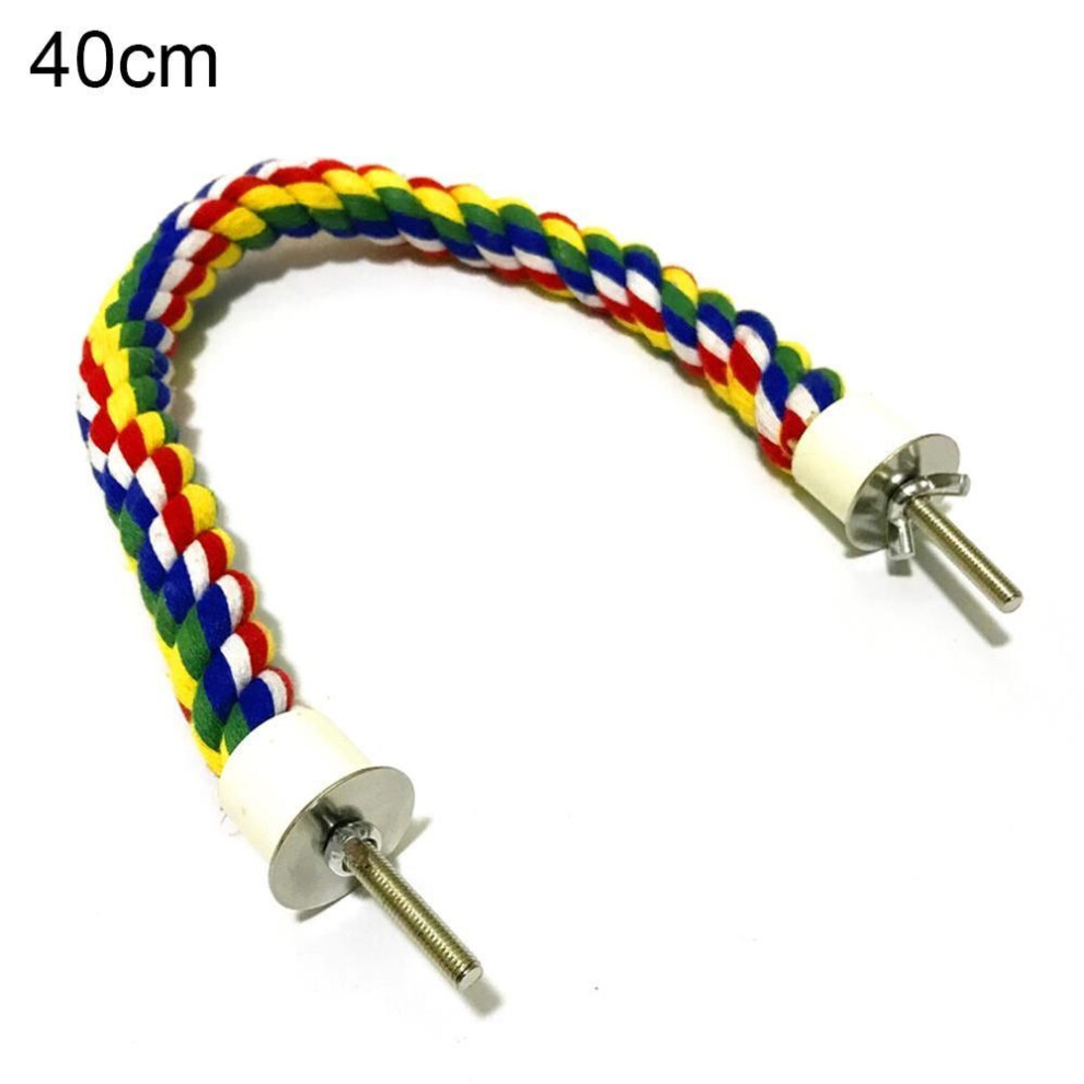 (as the picture, 40cm) Bird Parrot Chewing Bar Swing Hanging Climbing Perch Cage Play Bite Toy