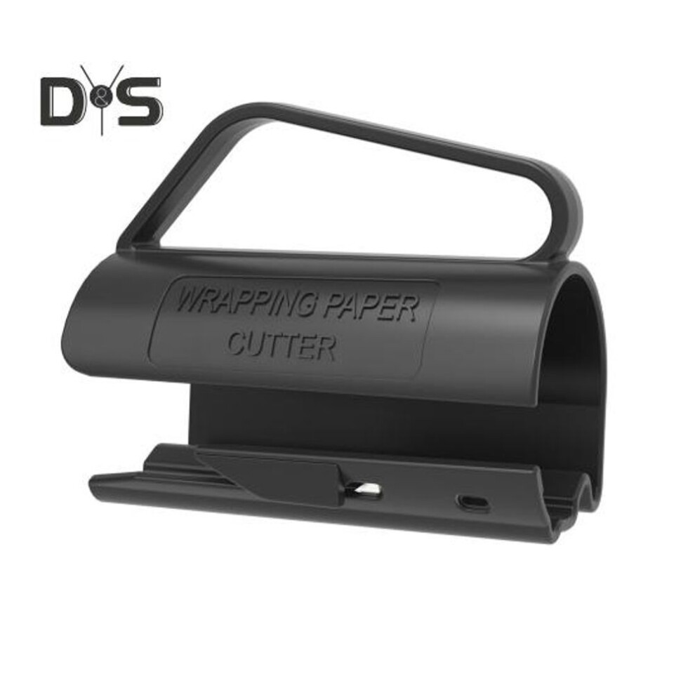 Wrapping Paper Roll Cutter Gift Wrapping Paper Roll Cutter With Handle Push Cut Tool Easy Sliding Wrap Holder Dispenser Clamp