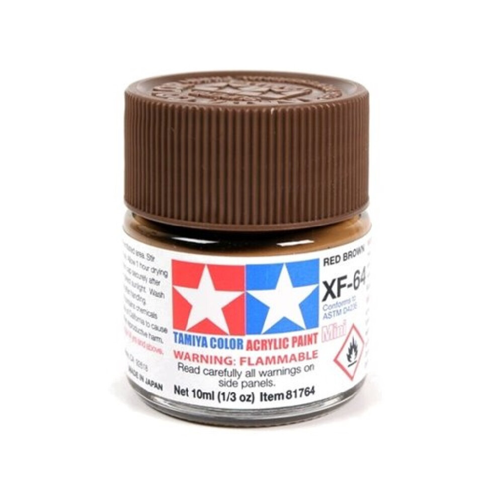 Tamiya 81764 Acrylic Mini XF-64 Red Brown Paint