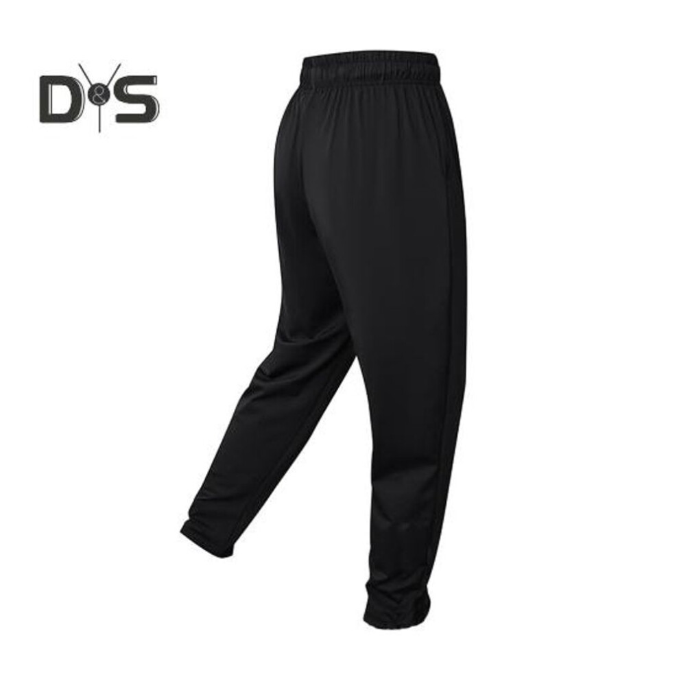 (black, L) Men Jogging Pants Drawstring Elastic Waist Slim Fit Training Trousers with Pockets Solid Color Sweat Absorption Exercise Running Sweatpants for Daily