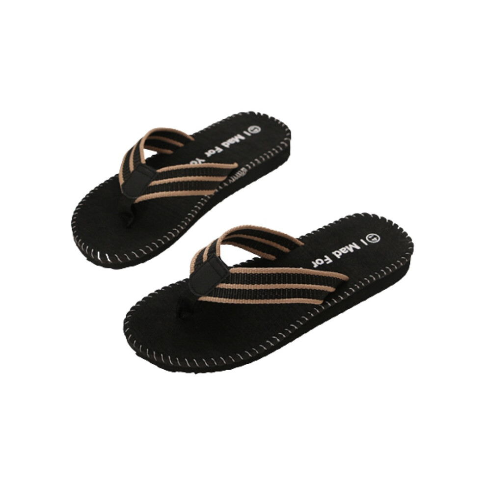(Black,41=Foot Length 25.5Cm/10.0In)Chanclas Informales De Verano Para Hombres Zapatos De Playa Sandalias Antideslizantes Zapatillas Al Aire Libre-image