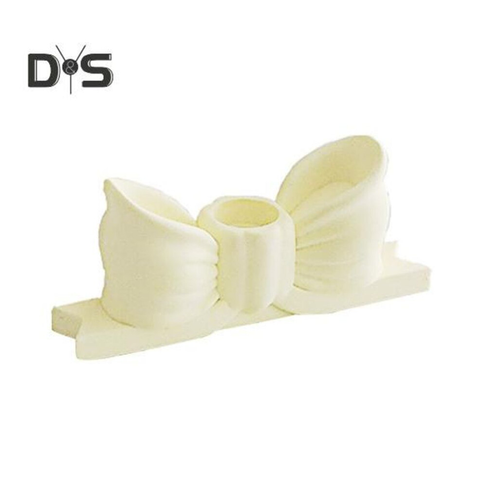 (yellow) Bow Candle Holder Resin Bow Shaped Candle Stand Long Pillar Candles Holder For Wedding Dining Party Table Centerpiece