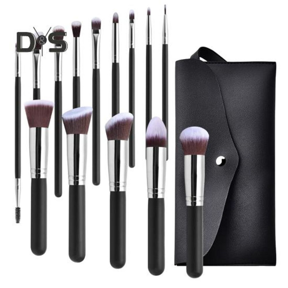 (as the picture, C) 14pcs/set Makeup Brush For Beginners Soft Bristle Powder Brush Blush Brush Eye Shadow Brush Complete Beauty Tools For Ladies And Girls