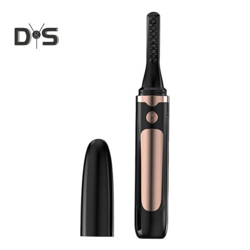 (black) Electric Heated Eyelash Curler LED Display 4 Temperature Modes USB Rechargeable Quick Heating Portable Automatic Women Eye Lashes Clip Curling Tools
