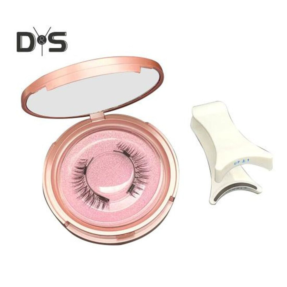 (as the picture, A) 1 Set Magnetic False Eyelashes With Lash Applicator Tool Natural Look Wispy Curly Fluffy Fake Lashes Eyelash Clip Women Makeup Tools Kit