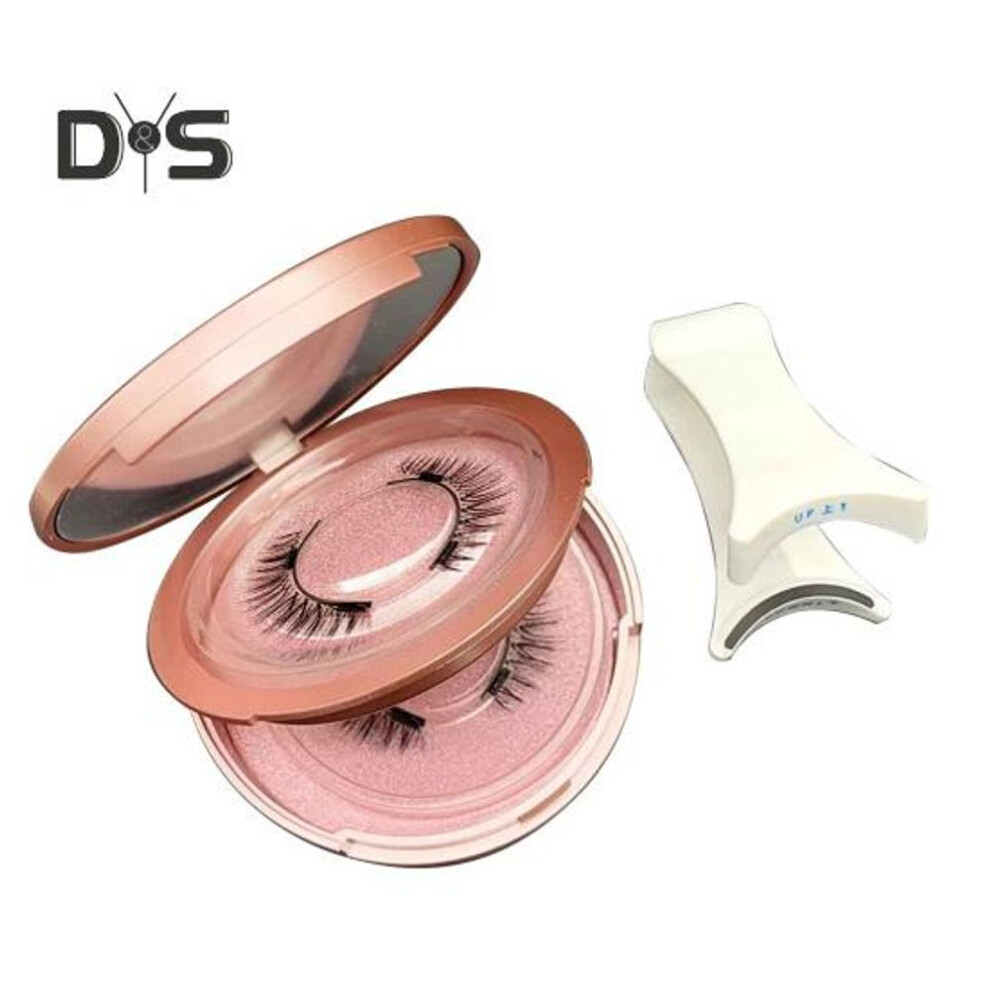 (as the picture, E) 1 Set Magnetic False Eyelashes with Lash Applicator Tool Natural Look Wispy Curly Fluffy Fake Lashes Eyelash Clip Women Makeup Tools Kit