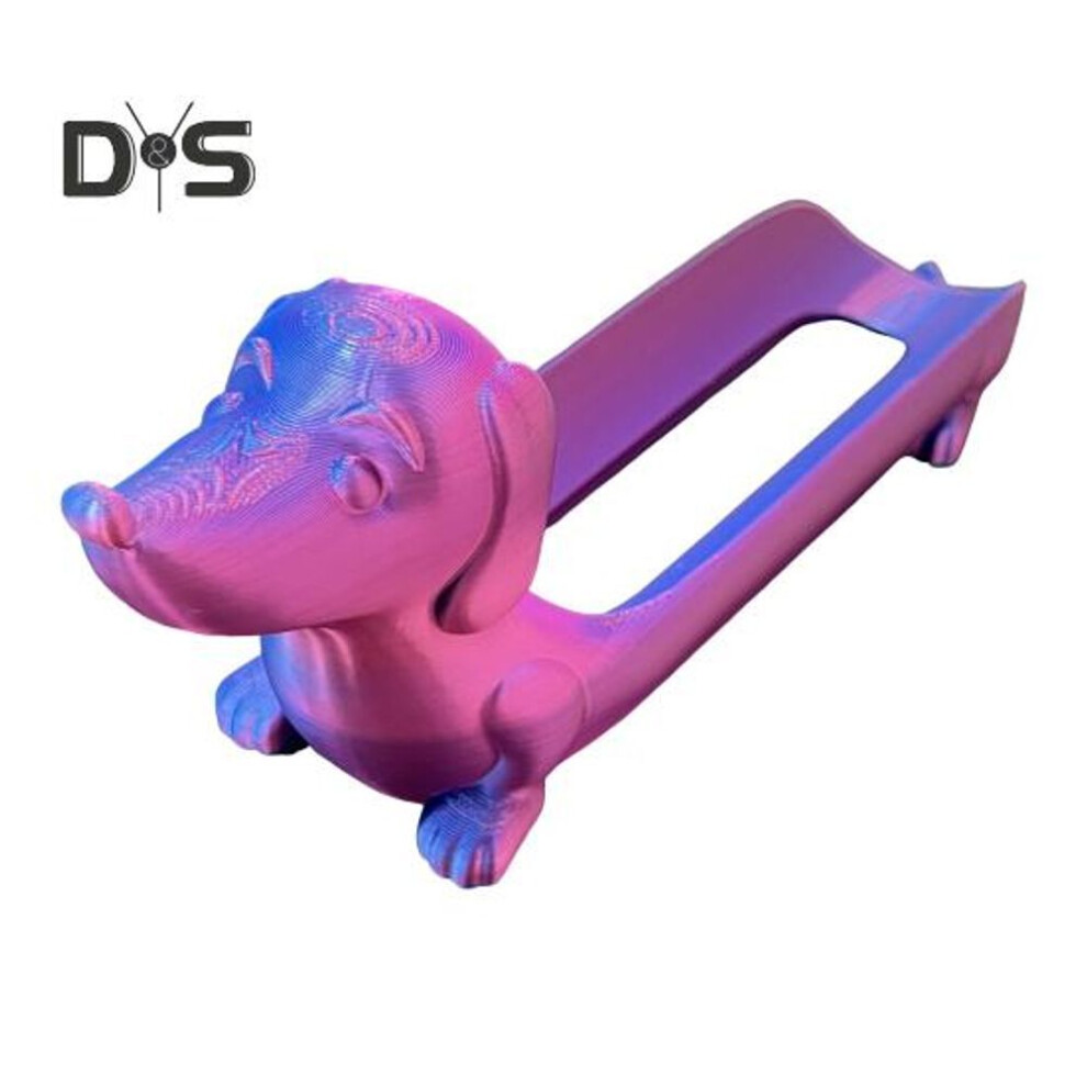 (blue,purple) Dachshund Dog Tray for Home Decor Cute Hot Dog Dish 3D Printed Sausage Plate for Sandwiches Snacks Birthday Gift for Dachshund Lovers