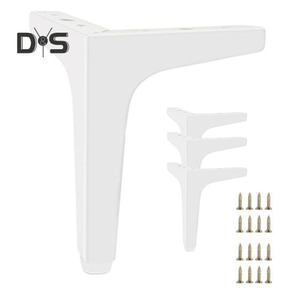 (white, 15cm) 4Pcs 8/10/13/15/17CM Metal Sofa Feet Heavy Duty Couch Dresser Chair Cabinet Bed Riser Furniture Leg Support Feet Replacement