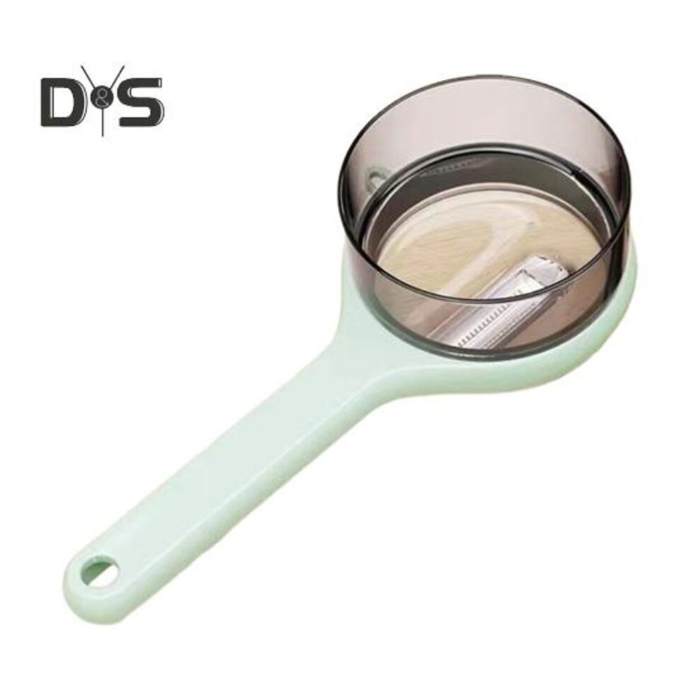 (light green) Vegetable Peeler With Storage Box Multi-function Kitchen Peeler Comfortable Handle Fruit Peeler With Container Hanging Storage Peeler
