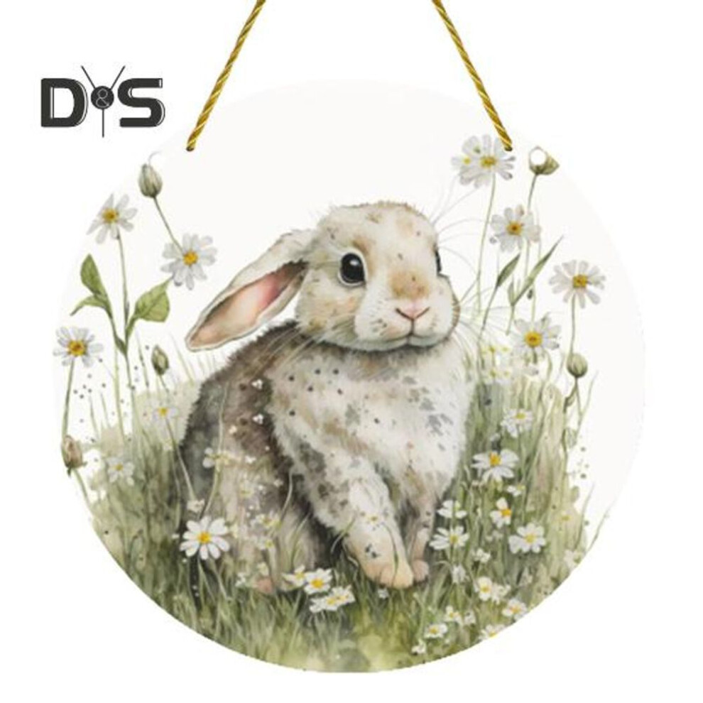 (as the picture, 15cm I) Easter Pendant Hanging Decoration with Lanyard Easy to Hang Rabbit Pattern Design Wide Application Window Acrylic Pendant