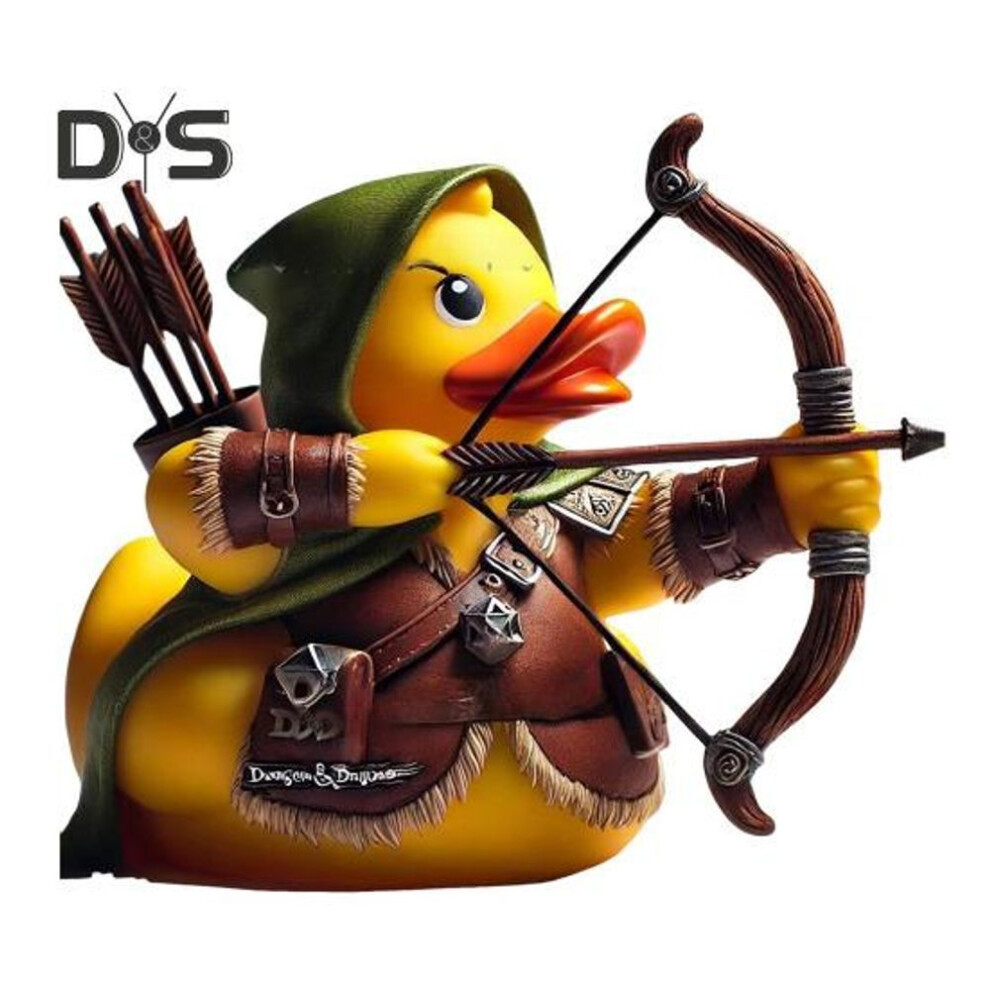 (as the picture, J) Resin Magician Duck Figurine Retro Knight Duck Desktop Ornament Collectible Western Fantasy Roles Duck for Bookcase Bedside Table