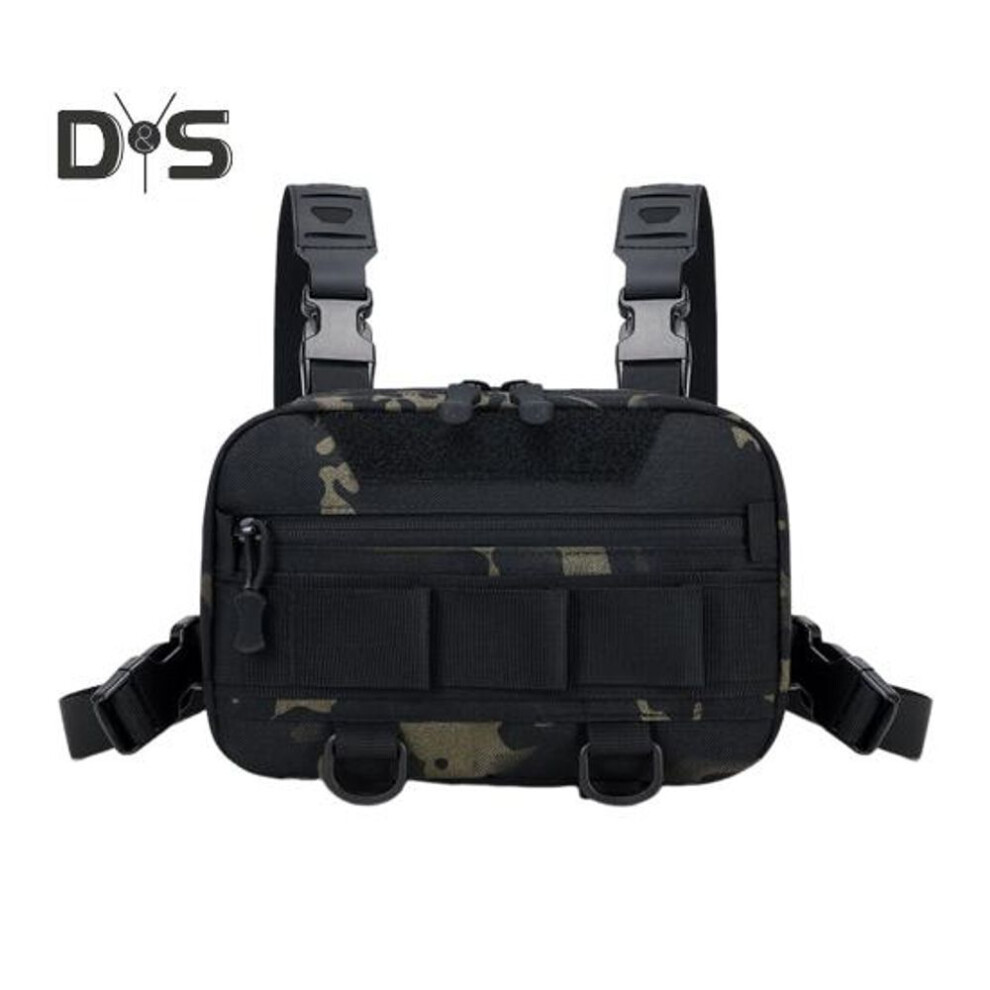 (camouflage) Fishing Chest Bag Waterproof Oxford Cloth Lightweight Vest Pouch Large Capacity Outdoor Camping Hiking Hunting Fishing Gear Storage Backpack