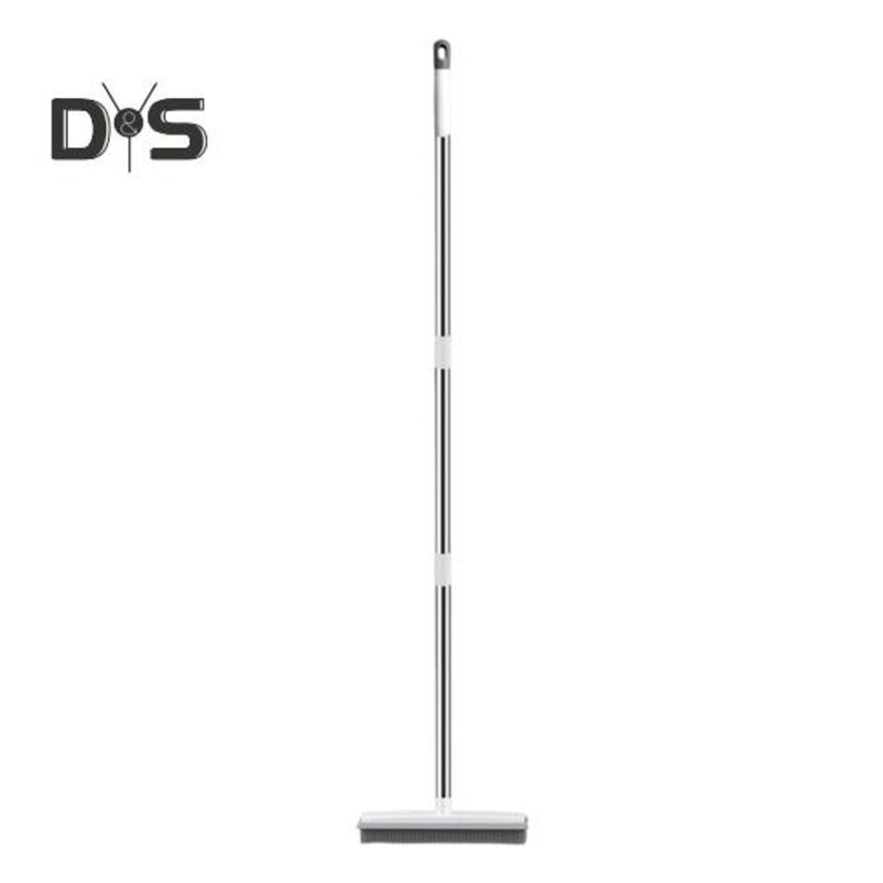 (as the picture, A) 2-in-1 Long Handle Pet Hair Broom With Squeegee Lightweight Fur Remover Brush Ergonomic Grip Multi-surface Cleaning Brush