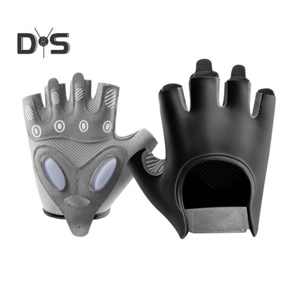 (black, M) Breathable Workout Gloves For Men Women Non-slip Weight Lifting Exercise Gloves For Gym Cycling Training Half-finger Fitness Gloves