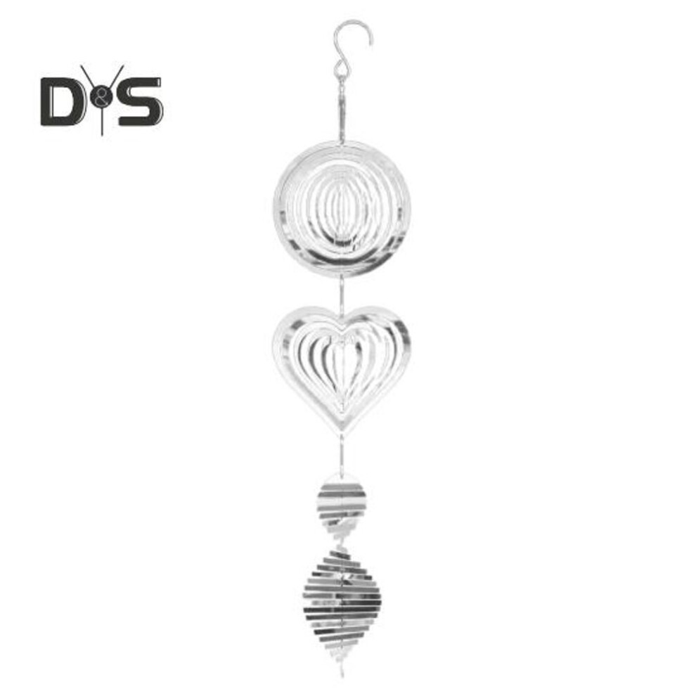 3D Wind Spinner Bird Reflector Highly Reflective Indoor Outdoor Garden Yard Farm Hanging Metal Wind Chime Bird Deterrent Ornament Pendant