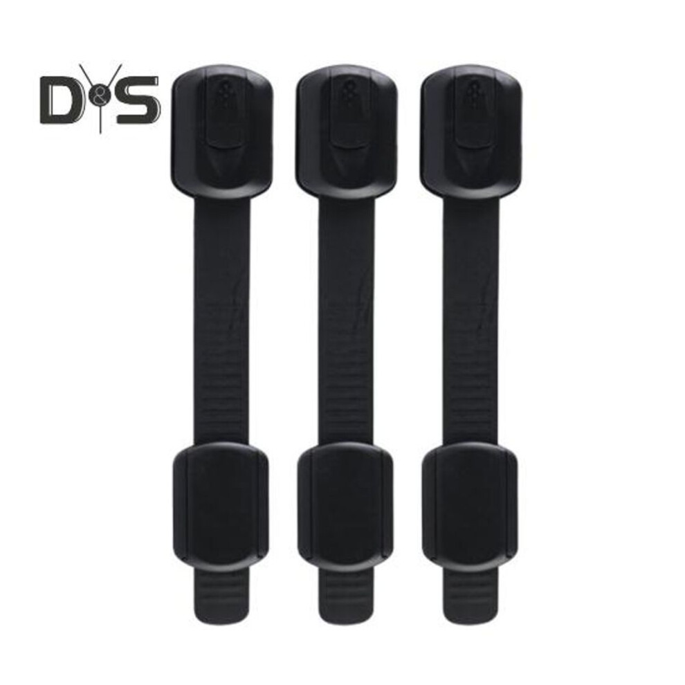 (black, 3pcs) Child Proof Cabinet Locks Adhesive Baby Locks No Drilling Home Safety Locks For Cabinets Drawers Fridge Children Toddlers Safety