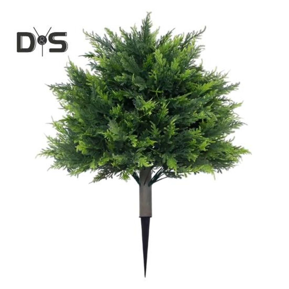 (as the picture, C) Artificial Boxwood Topiary Ball Tree with Ground Stake UV Resistant Weather-proof Faux Greenery Shrubs Outdoor Garden Porch Patio Fake Boxwood Plants