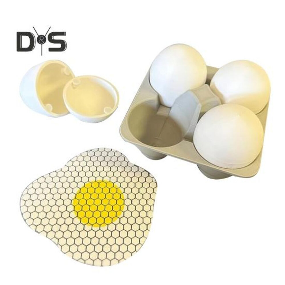(as the picture, B) Fidget Fabric Fried Egg Coaster Set 3D Printed Mesh Cotton Coasters for Drinks Beer Coffee Functional Home Decor Housewarming Gifts