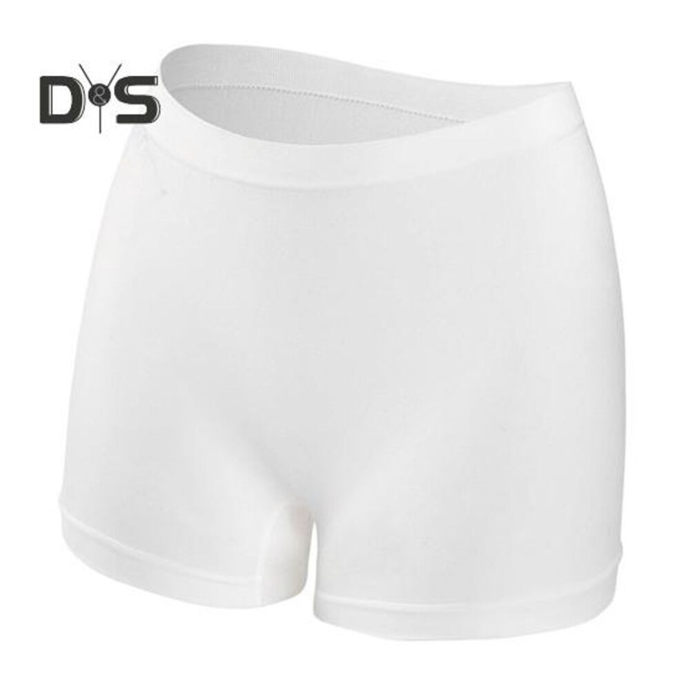 (white, S) Women Safety Pants High Elasticity Solid Color Ice Silk Seamless Anti-exposure High Waist Quick Dry Mini Skirt Inner Shorts Yoga Shorts Underpants