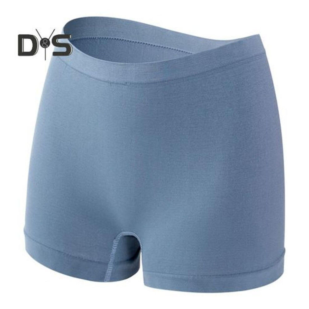 (blue, L) Women Safety Pants High Elasticity Solid Color Ice Silk Seamless Anti-exposure High Waist Quick Dry Mini Skirt Inner Shorts Yoga Shorts Underpants