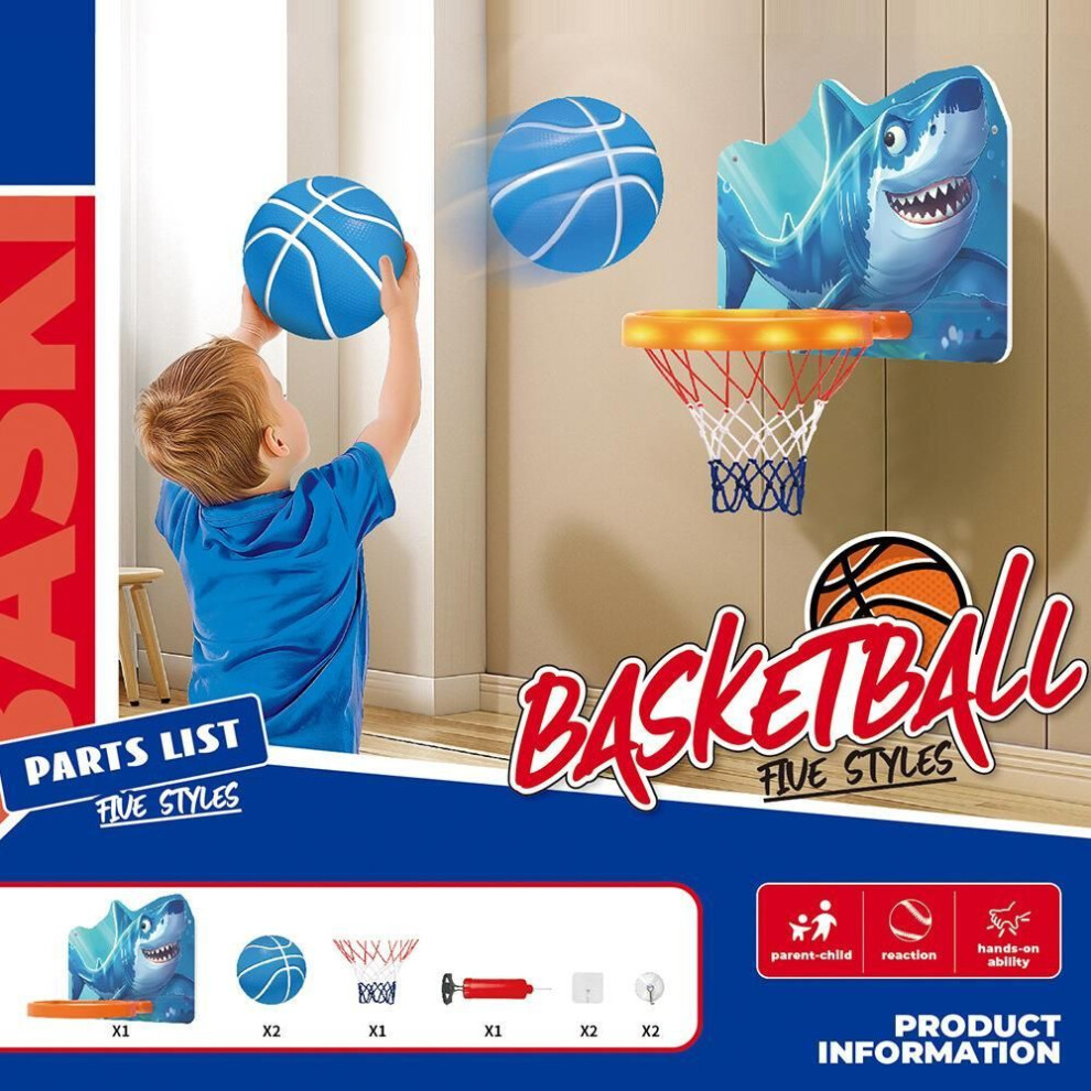 (A03) Children's Basketball Shooting Box Toy Baby Indoor Luminous Shooting Box Sports Toy