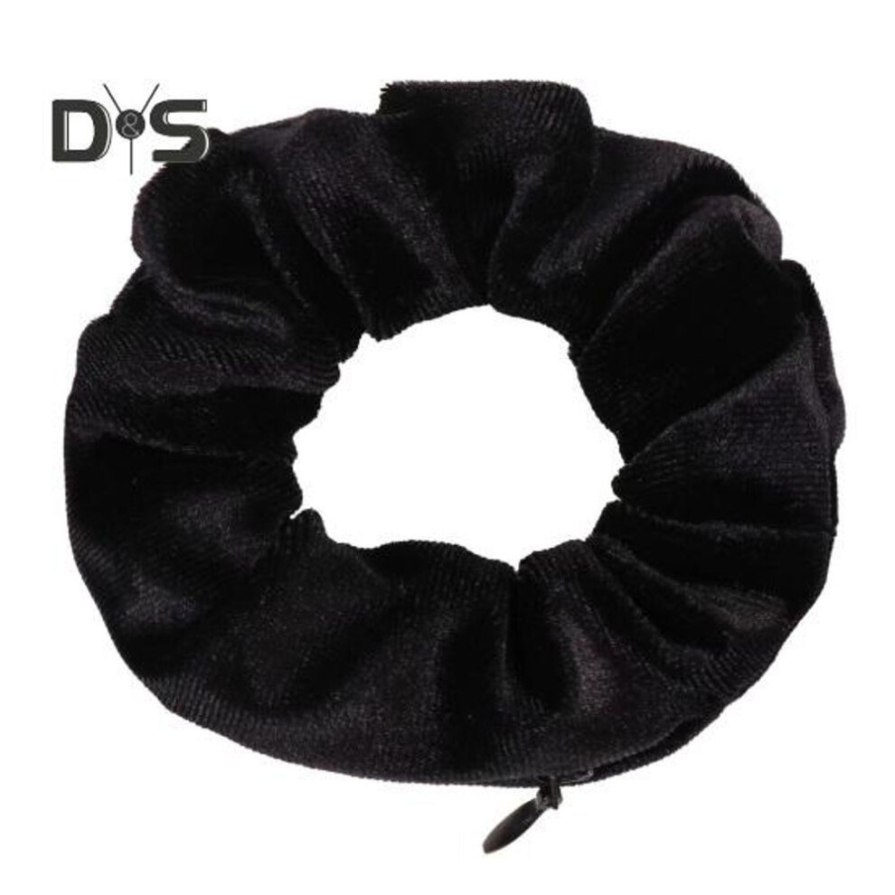 (black) Hair Tie Hidden Pocket Buns Hair Rope Curly Hair Bun Holder Portable Mini Bag Long Hair Bun Accessory