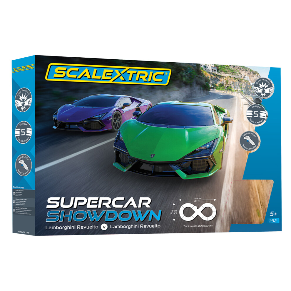 Scalextric C1457m Supercar Showdown - Lamborghini Revuelto Slot Car Race Set