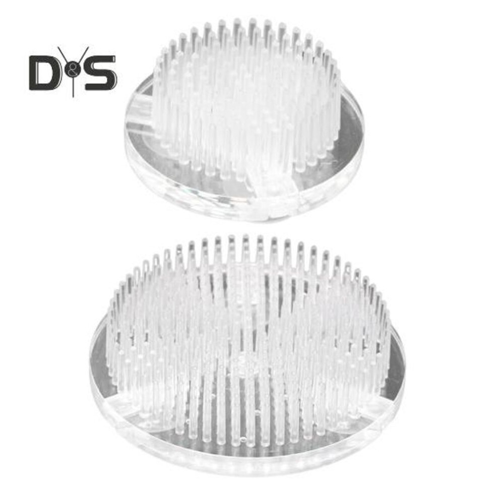 (as the picture, A) 2 Pcs Flower Frogs Clear Flower Pin Frog Holders Easy To Clean Reusable Flower Frog Holder For Flower Arrangements Home Decor