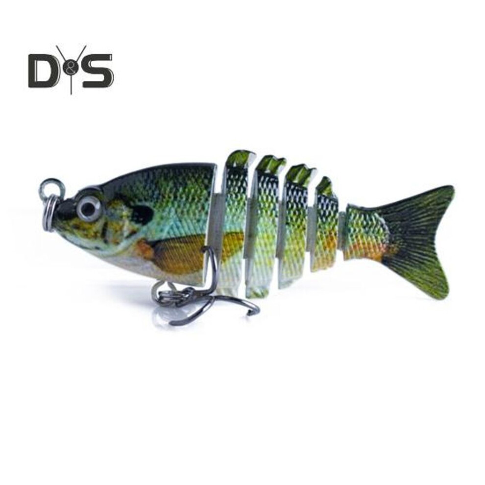 (as the picture, 8) 5CM/2.5G Multi-Jointed Fishing Lure with Hooks Slow Sinking 6-Section Swimbait Bionic Hard Artificial Bait Freshwater Saltwater Fishing Accessories