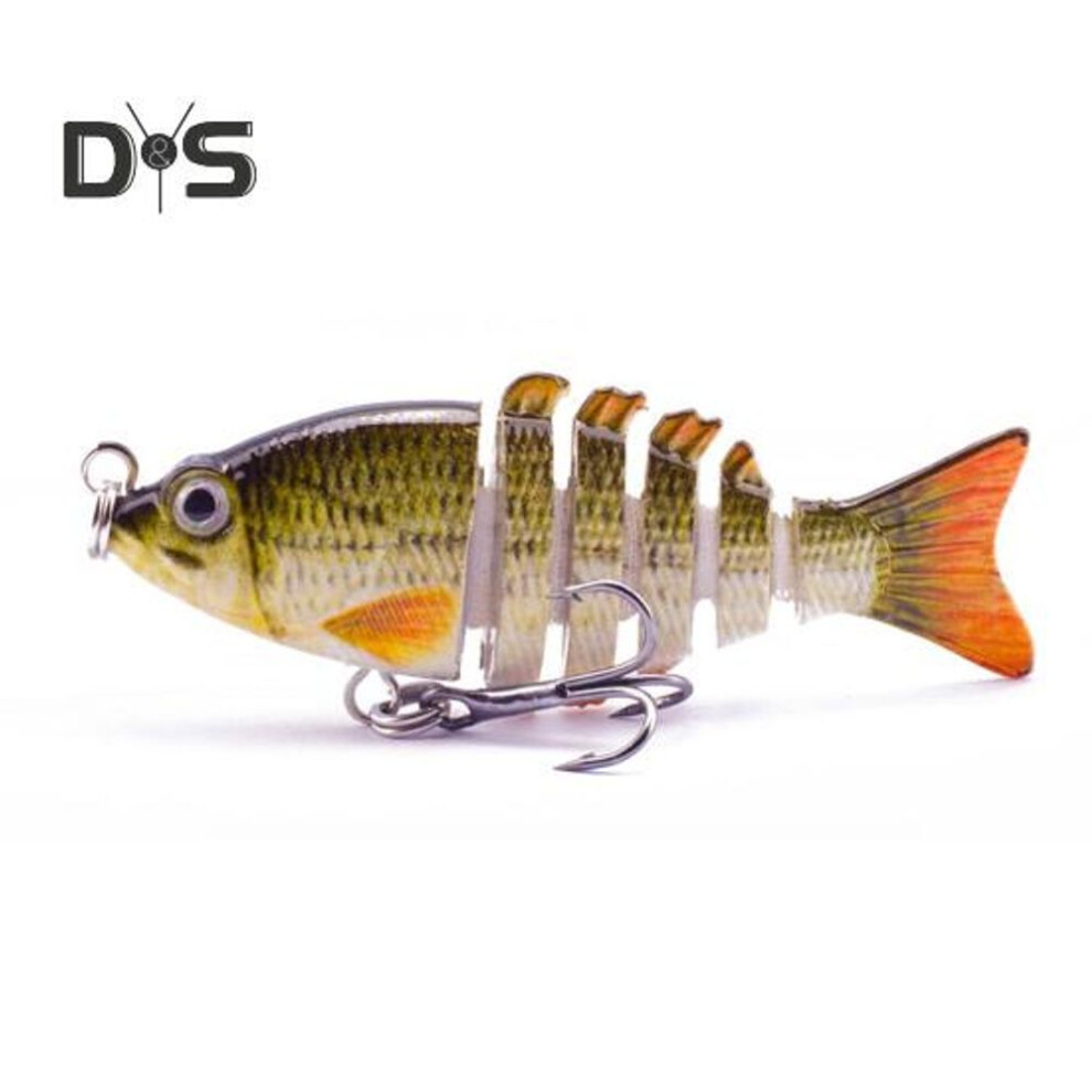 (as the picture, 6) 5CM/2.5G Multi-Jointed Fishing Lure with Hooks Slow Sinking 6-Section Swimbait Bionic Hard Artificial Bait Freshwater Saltwater Fishing Accessories